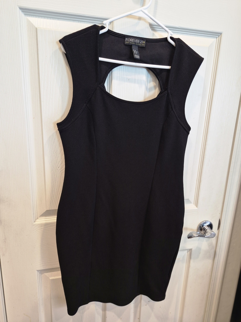 Forever 21 Black Sleeveless Cutout Bodycon Mini Dress
